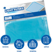 Fluorescent Light Filter Covers, Square, 2 ft x 2 ft, Tranquil Blue, 4 Covers