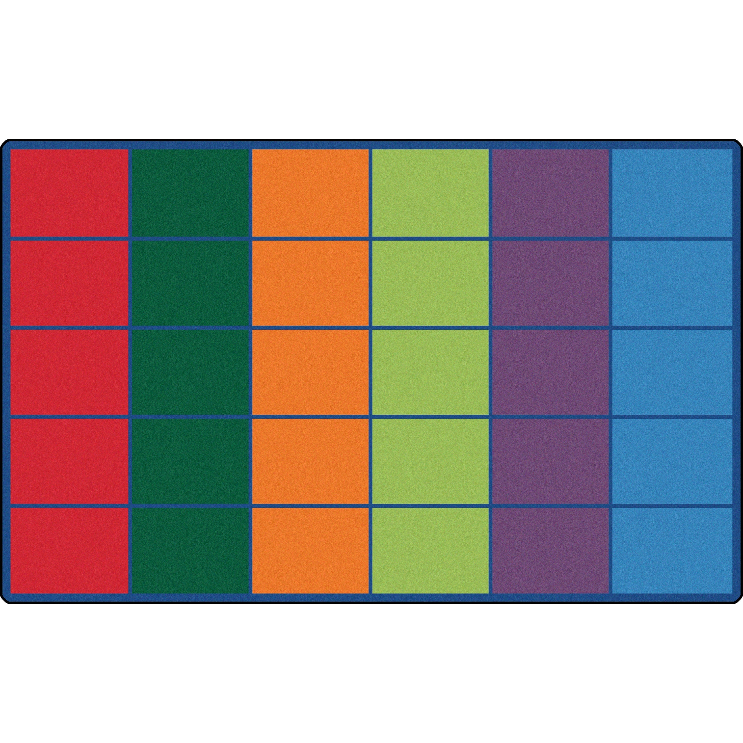 Carpets for Kids&reg; Premium Colorful Rows Seating Rug