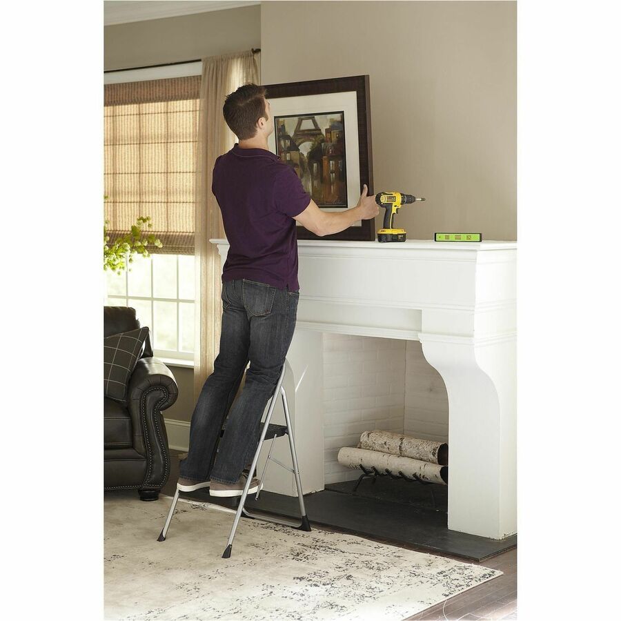 2 Step - 200 lb Load Capacity - Type III - 17.7" Width x 22.8" Depth x 34.6" Height - Platinum, Black