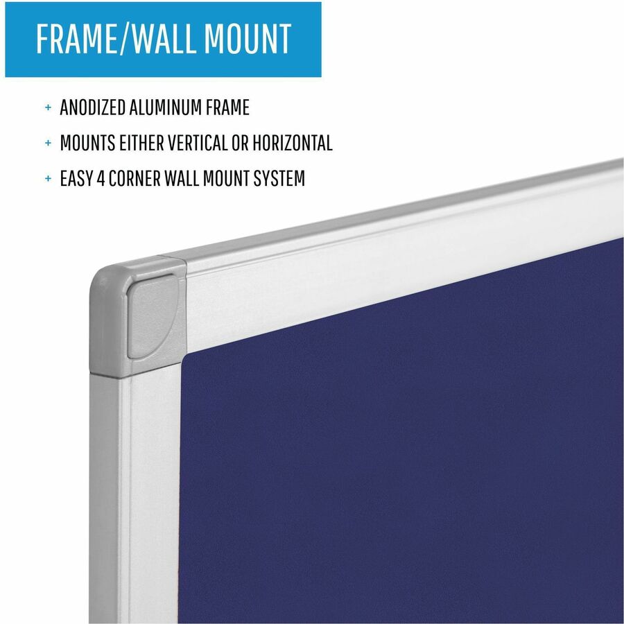 MasterVision Ayda Fabric Bulletin Board - 18" x 24"