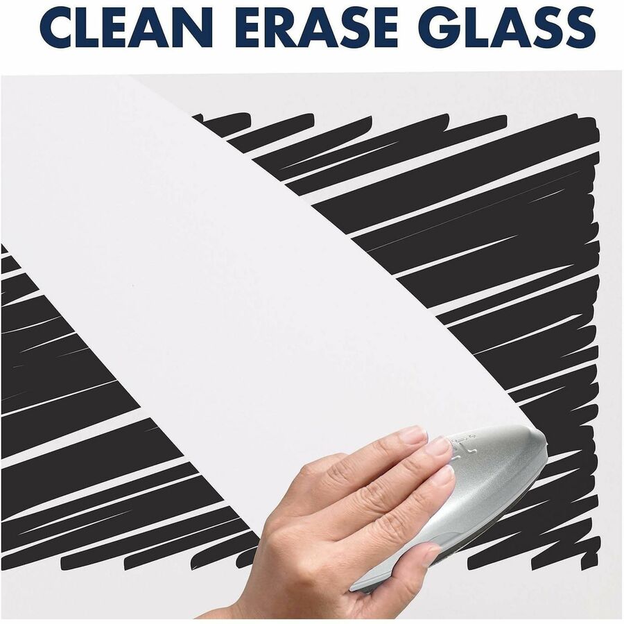 50" (4.2 ft) Width x 28" (2.3 ft) Height - White Glass Surface - Rectangle - Vertical - Magnetic - 1 Each