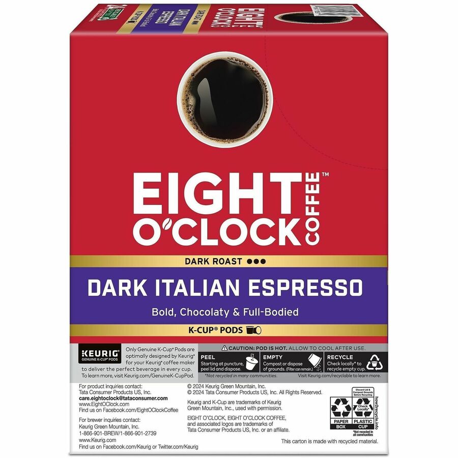 Compatible with Keurig Brewer - Dark - K-Cup - Italian Roast, Arabica - 24 / Box