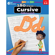 Shell Education 180 Days of Cursive: Advanced Printed Book