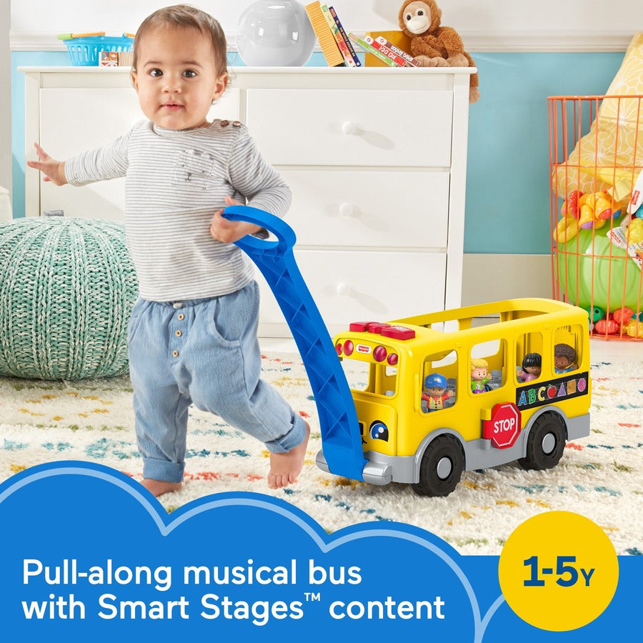 Fisher-Price Little People Toddler Learning Toy, Big Yellow School Bus Musical Push Toy