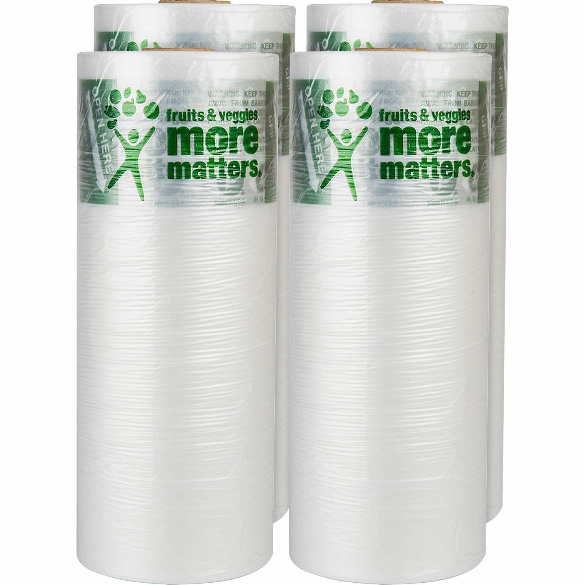 20" Length x 12" Width x 0.35 mil (9 Micron) Thickness - Clear - Storage, Food - 875/Roll - 4 / Carton
