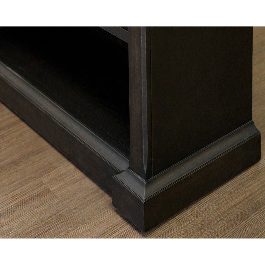 Martin Kingston Office Desking Unit - 78" Height x 38" Width x 14" Depth - 5 Shelve(s) - 4 Adjustable Shelf(ves) - Material: Wood - Finish: Dark Chocolate, Rub Through - 1 Each