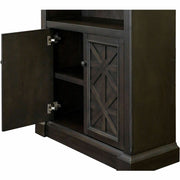 Martin Kingston Office Desking Unit - 78" Height x 36" Width x 14" Depth - 5 Shelve(s) - 4 Adjustable Shelf(ves) - Material: Wood - Finish: Dark Chocolate, Rub Through - 1 Each