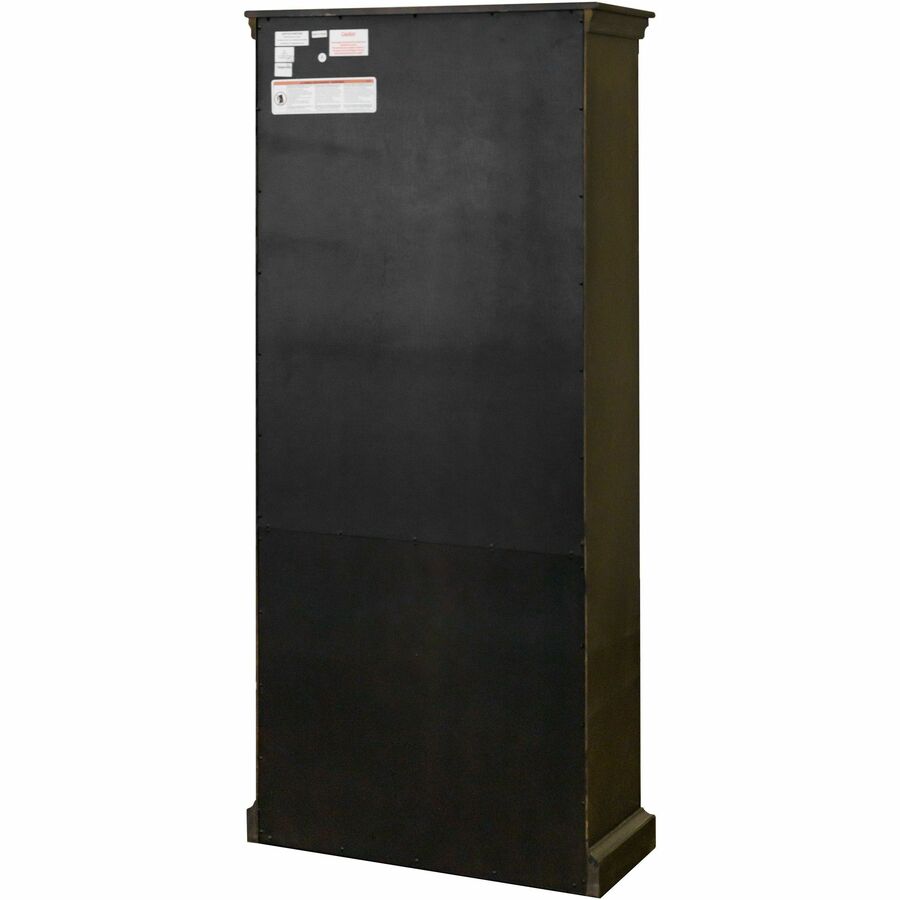 Martin Kingston Office Desking Unit - 78" Height x 36" Width x 14" Depth - 5 Shelve(s) - 4 Adjustable Shelf(ves) - Material: Wood - Finish: Dark Chocolate, Rub Through - 1 Each