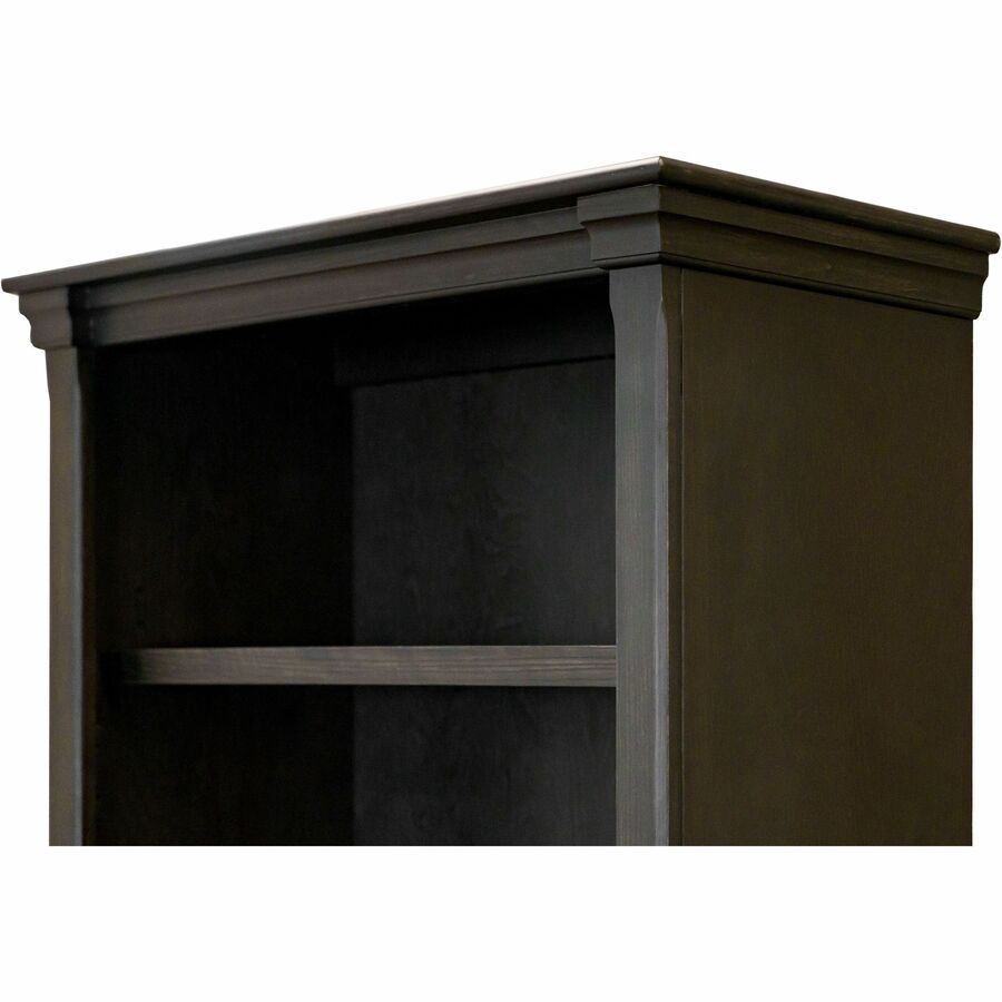 Martin Kingston Office Desking Unit - 78" Height x 36" Width x 14" Depth - 5 Shelve(s) - 4 Adjustable Shelf(ves) - Material: Wood - Finish: Dark Chocolate, Rub Through - 1 Each