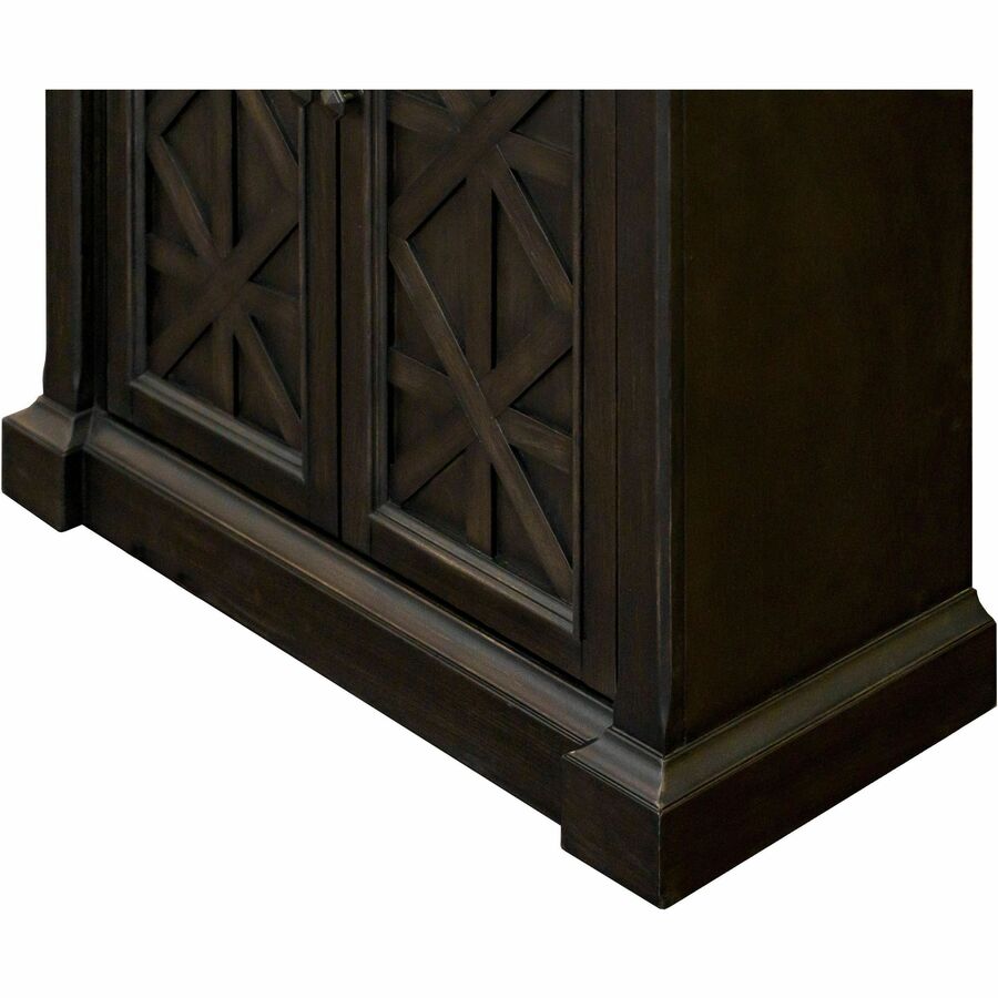 Martin Kingston Office Desking Unit - 78" Height x 36" Width x 14" Depth - 5 Shelve(s) - 4 Adjustable Shelf(ves) - Material: Wood - Finish: Dark Chocolate, Rub Through - 1 Each