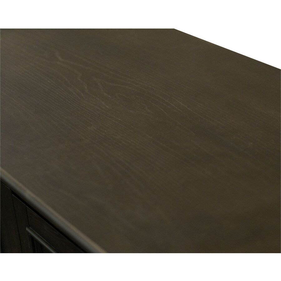 Martin Kingston Office Desking Unit - 32" Height x 67" Width x 18" Depth - 4 Door(s) - 3 Adjustable Shelf(ves) - Material: Wood - Finish: Dark Chocolate, Rub Through - 1 Each