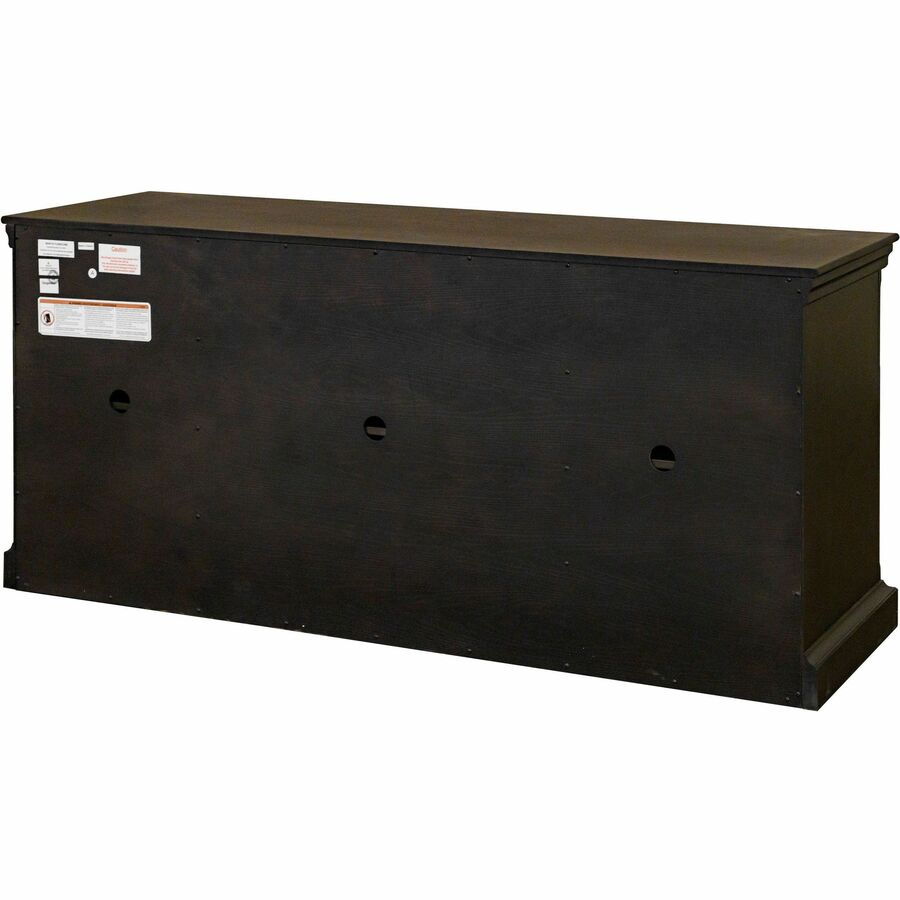 Martin Kingston Office Desking Unit - 32" Height x 67" Width x 18" Depth - 4 Door(s) - 3 Adjustable Shelf(ves) - Material: Wood - Finish: Dark Chocolate, Rub Through - 1 Each