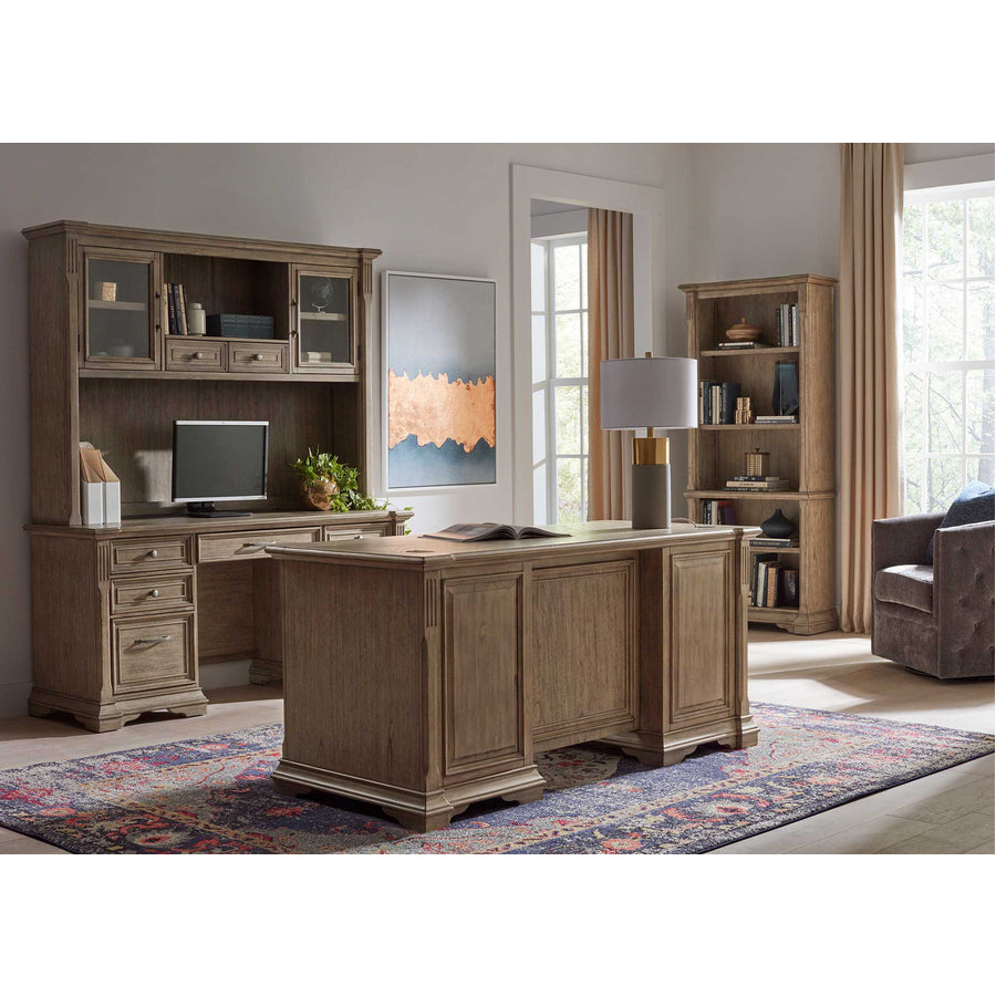 76" Height x 36" Width x 14" Depth - Total Drawer(s): 5 - Double Pedestal - 1 Each