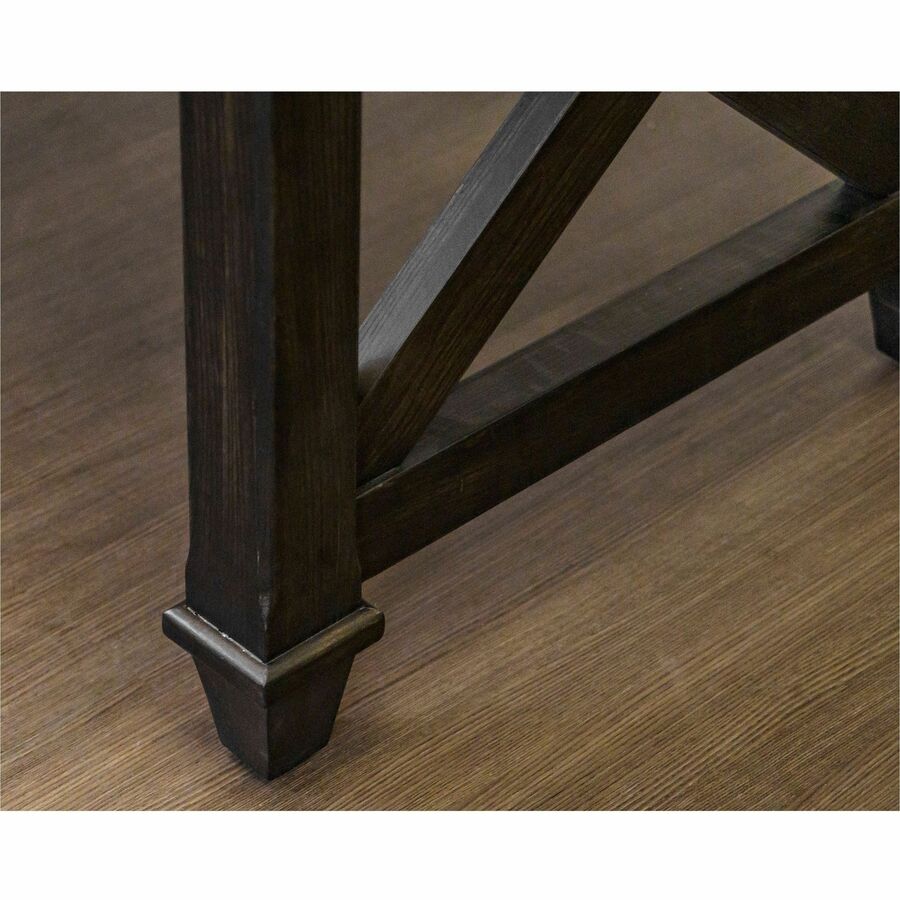 Martin Kingston Office Desking Unit - 30" Height x 60" Width x 28" Depth - Total Drawer(s): 3 - Material: Wood - Finish: Dark Chocolate, Rub Through - 1 Each