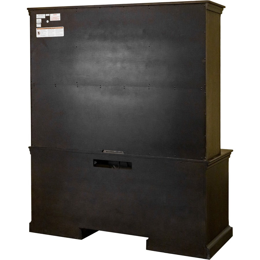 Martin Kingston Office Desking Unit - 48" Height x 66" Width x 14" Depth - 2 Door(s) - 2 Adjustable Shelf(ves) - Material: Wood - Finish: Dark Chocolate, Rub Through - 1 Each