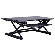 Rocelco Sit/Stand Desk Riser - 45 lb Load Capacity - 20" Height x 45.75" Width x 23.75" Depth - Black