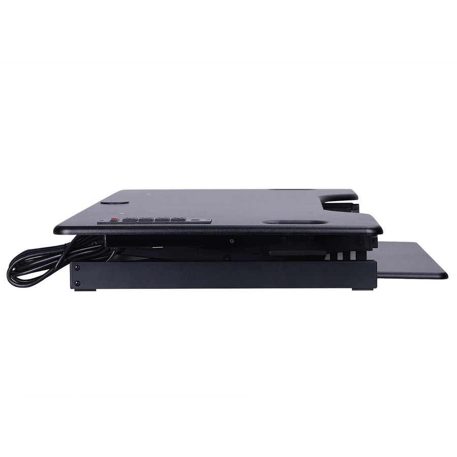 Rocelco Sit/Stand Desk Riser - 45 lb Load Capacity - 20" Height x 45.75" Width x 23.75" Depth - Black