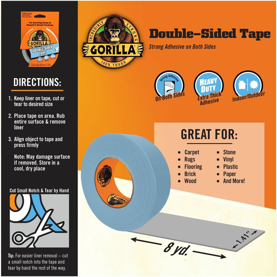 24 ft Length x 1.40" Width - Gray - 1 Roll
