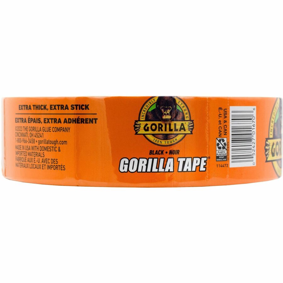 Gorilla Tape - 50 yd Length x 1.88" Width - Black - 1 Roll