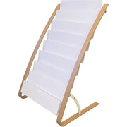Alba Floor Display Unit - 8 Compartment(s) - 36.60" Height x 22.80" Width x 19.70" Depth - Floor - Non-slip - Natural - ABS Plastic, Wood, Steel - 1 Each