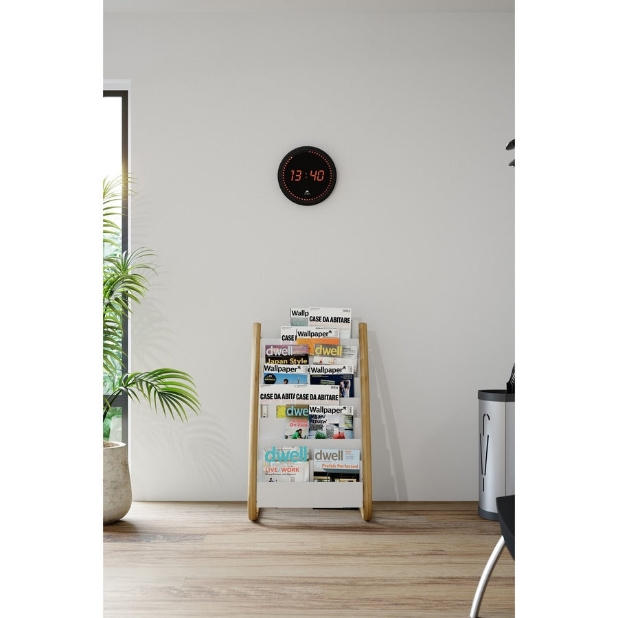 Alba Floor Display Unit - 8 Compartment(s) - 36.60" Height x 22.80" Width x 19.70" Depth - Floor - Non-slip - Natural - ABS Plastic, Wood, Steel - 1 Each