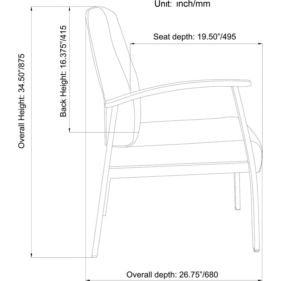 Lorell Mid-Back Healthcare Guest Chair