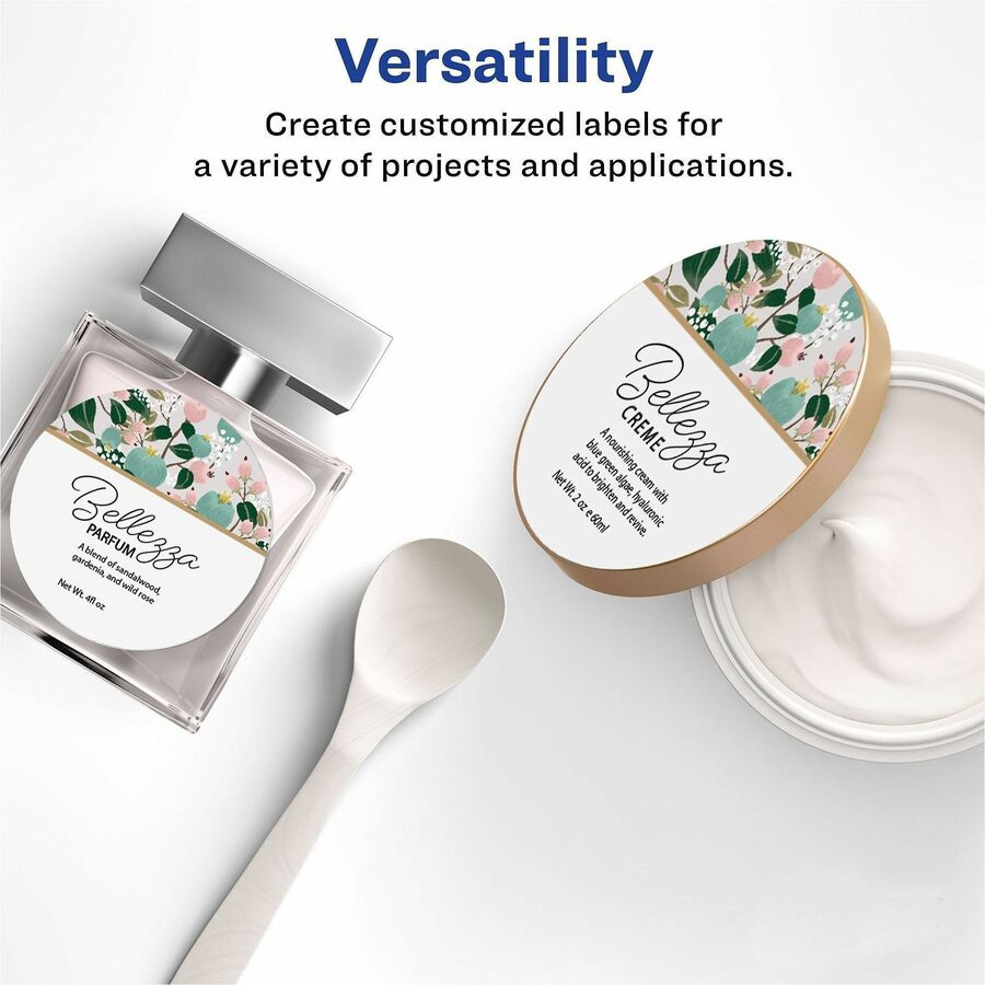 x 3" Diameter - Permanent Adhesive - Round - Glossy - White - Paper - Jam-free, Stick & Stay, Smudge Proof, Foldable - 6 / Sheet - 10 Total Sheets - 60 Total Label(s) - For Label Printer - 60 / Pack