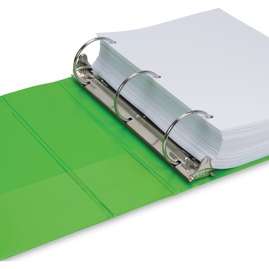 Samsill Earth's Choice Plant-based View Binders, 3" Capacity, Letter Size, 3 Round Rings, 2 Pockets, Lime Green, 2 Pack