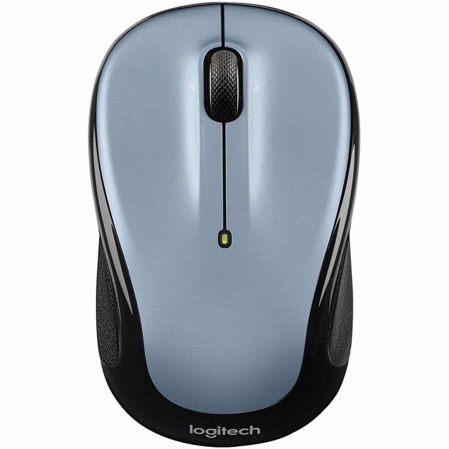 Logitech M325S Wireless Mouse, Optical, 2.4 GHz RF, USB, 1000 dpi, Tilt Wheel, 5 Buttons, 3 Programmable, Small Symmetrical Design, Silver, 1 Each