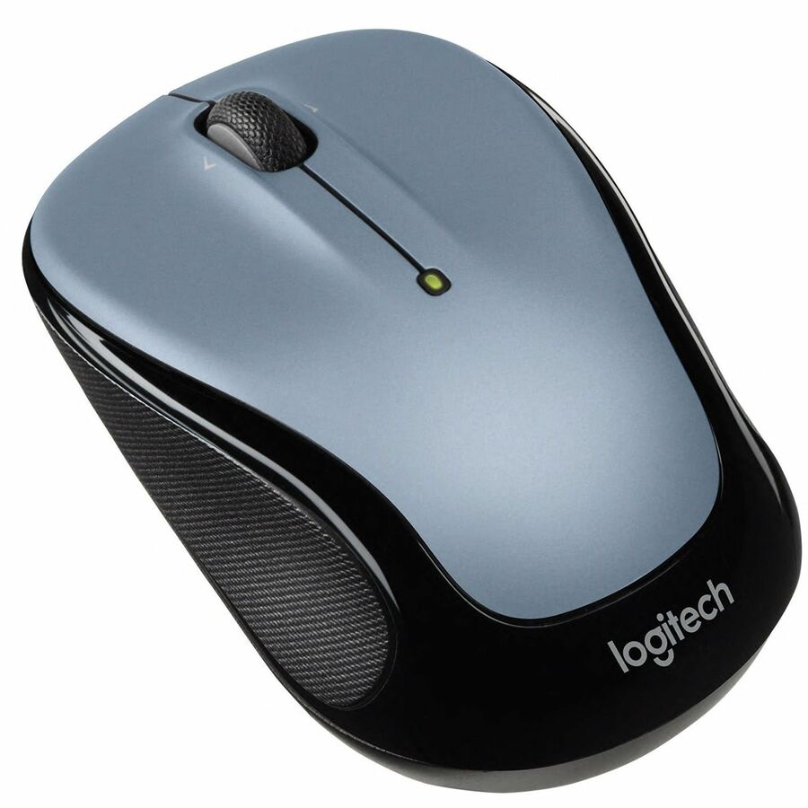 Logitech M325S Wireless Mouse, Optical, 2.4 GHz RF, USB, 1000 dpi, Tilt Wheel, 5 Buttons, 3 Programmable, Small Symmetrical Design, Silver, 1 Each