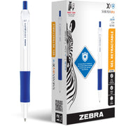 Zebra Pen SARASA dry X1+ Gel Pen, 0.7 mm Medium, Blue Ink, Refillable, Retractable, Plastic Barrel, 1 Dozen