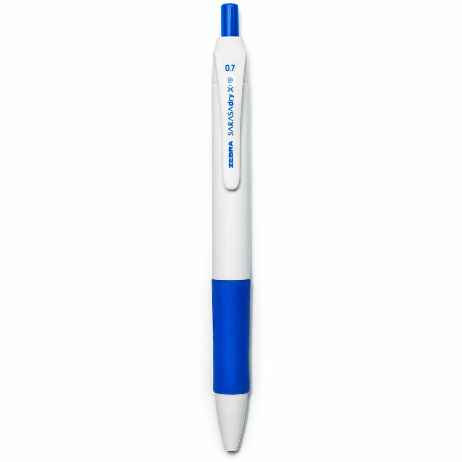 Zebra Pen SARASA dry X1+ Gel Pen, 0.7 mm Medium, Blue Ink, Refillable, Retractable, Plastic Barrel, 1 Dozen