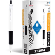 Zebra Pen SARASA dry X1+ Gel Pen, 0.7 mm Medium, Refillable, Retractable, Black Ink, Plastic Barrel, 1 Dozen
