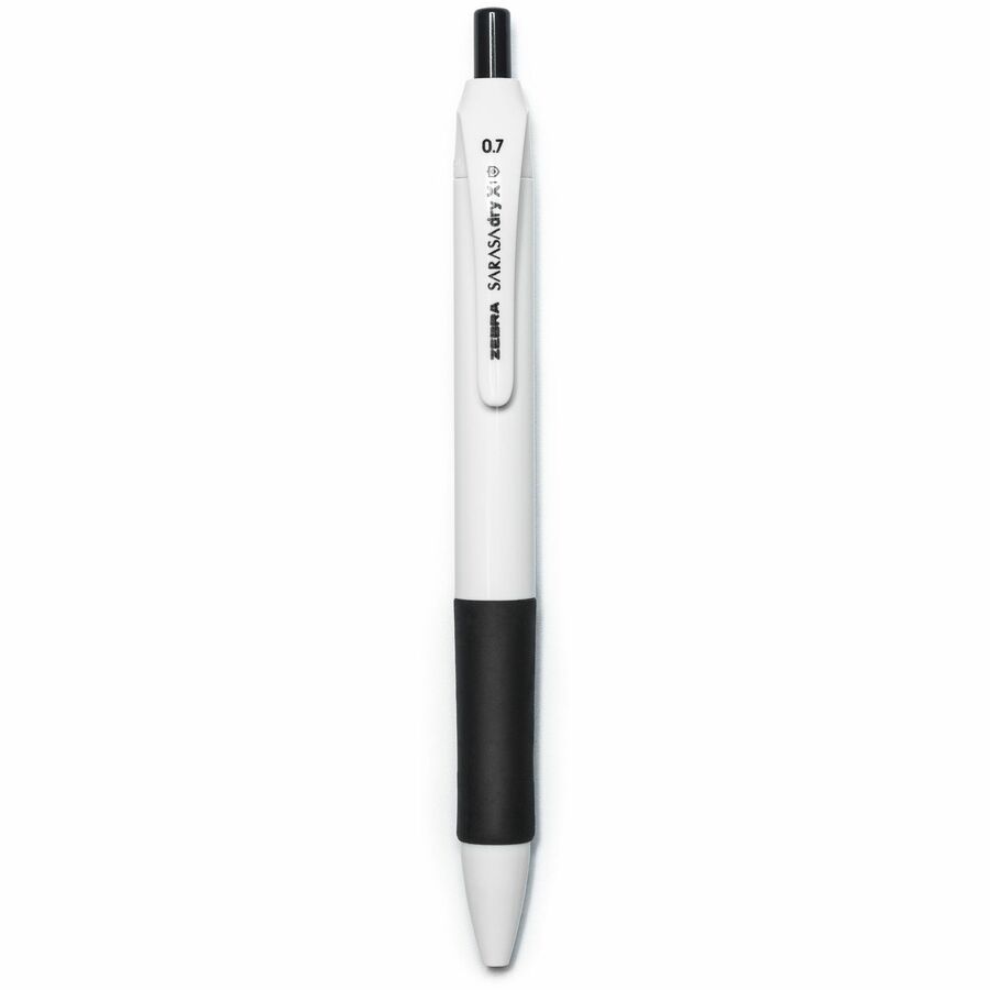 Zebra Pen SARASA dry X1+ Gel Pen, 0.7 mm Medium, Refillable, Retractable, Black Ink, Plastic Barrel, 1 Dozen