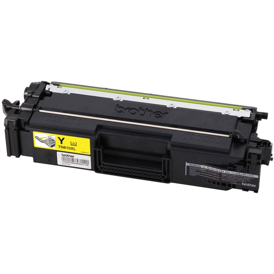 Brother TN810XLY Original High Yield Laser Toner Cartridge - Yellow - 1 Each