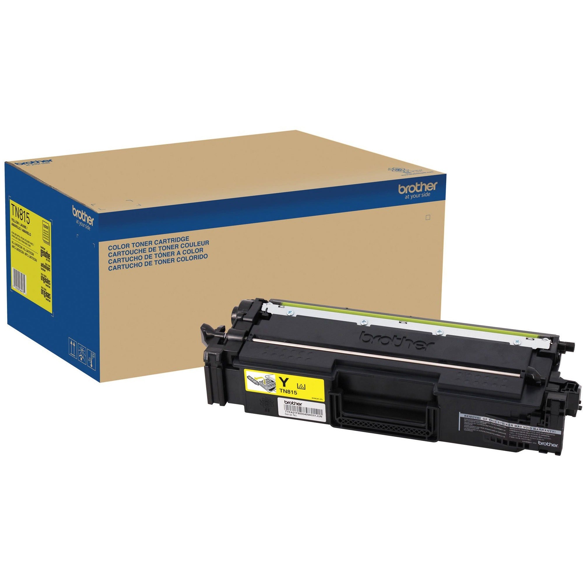 Brother TN815Y Original Super High (XXL Series) Yield Laser Toner Cartridge - Yellow - 1 Each