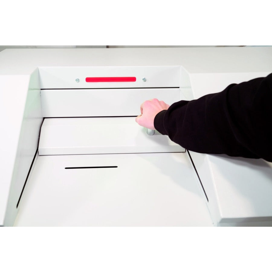 HSM StoreEx HDS 230 Media Shredder, Continuous, Shreds 3.5" Floppy Disks, Hard Drives, Credit Cards, CDs, DVDs, USB Sticks, White, 1 Each