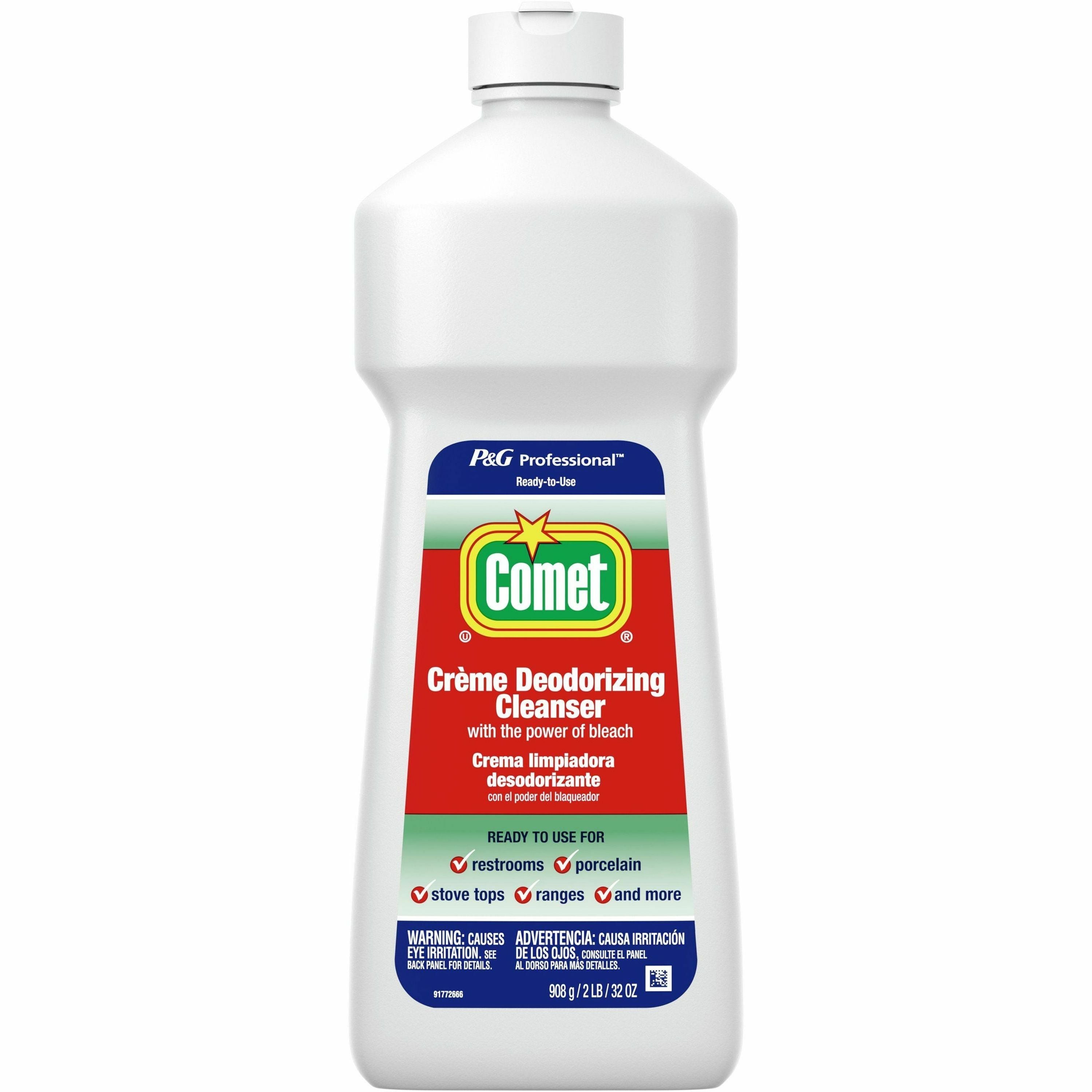 Comet Creme Deodorizing Cleanser, Non-scratching, 32 fl oz (1 quart), White Bottle, 1 Bottle