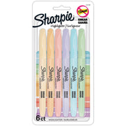 Sharpie Accent Highlighters with Smear Guard, Chisel Tip, Assorted Colors, 6 Pack