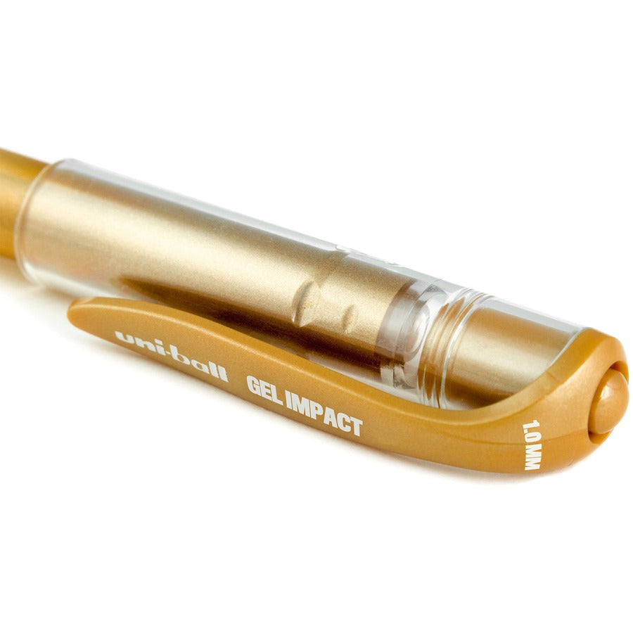 uniball Gel Impact Metallic Ink Pens, 1 mm Bold Point, Assorted Ink, Gel-based, Comfort Rubber Grip, 10 Pack