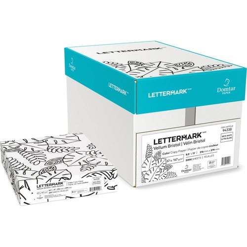 BriteWhite Vellum Bristol Cardstock, 8.5" x 11", 67 lb, 250 Sheets/Ream