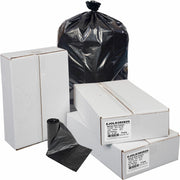 Everyday Genuine Joe Low-Density Can Liners, 60 Gallon, 58" x 38", 1.5 mil Thickness, Black, Recycled Resin, 100/Carton