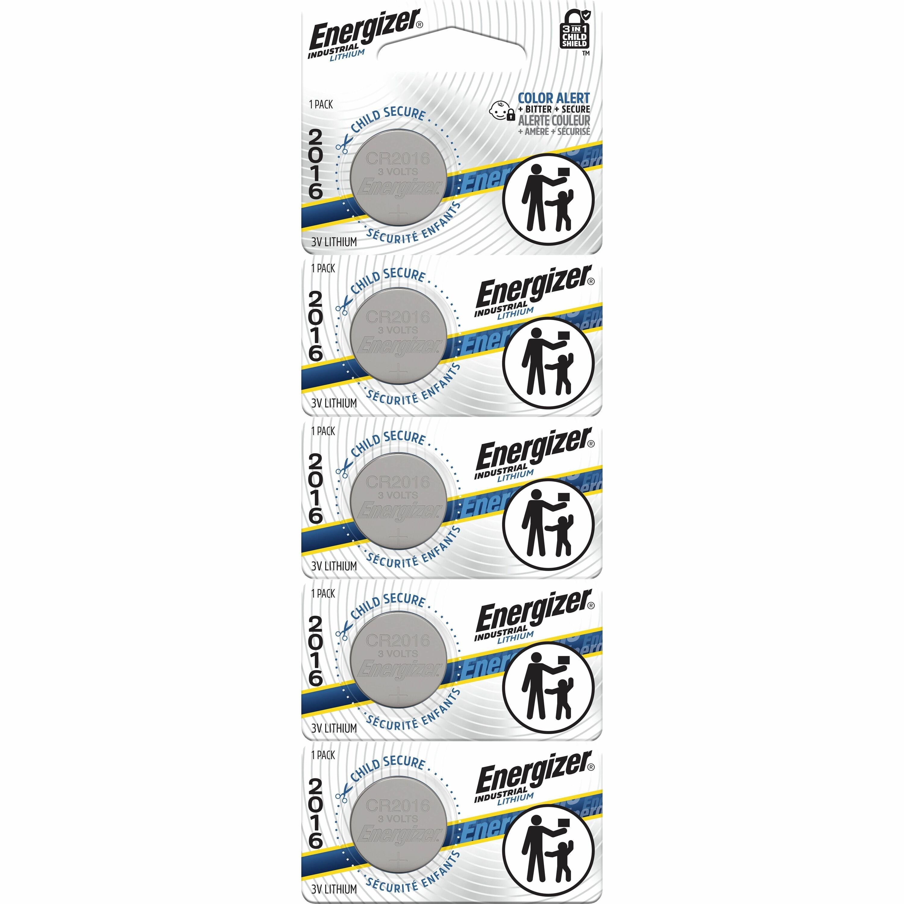 Energizer Industrial Coin Cell Lithium Battery, 5 Pack