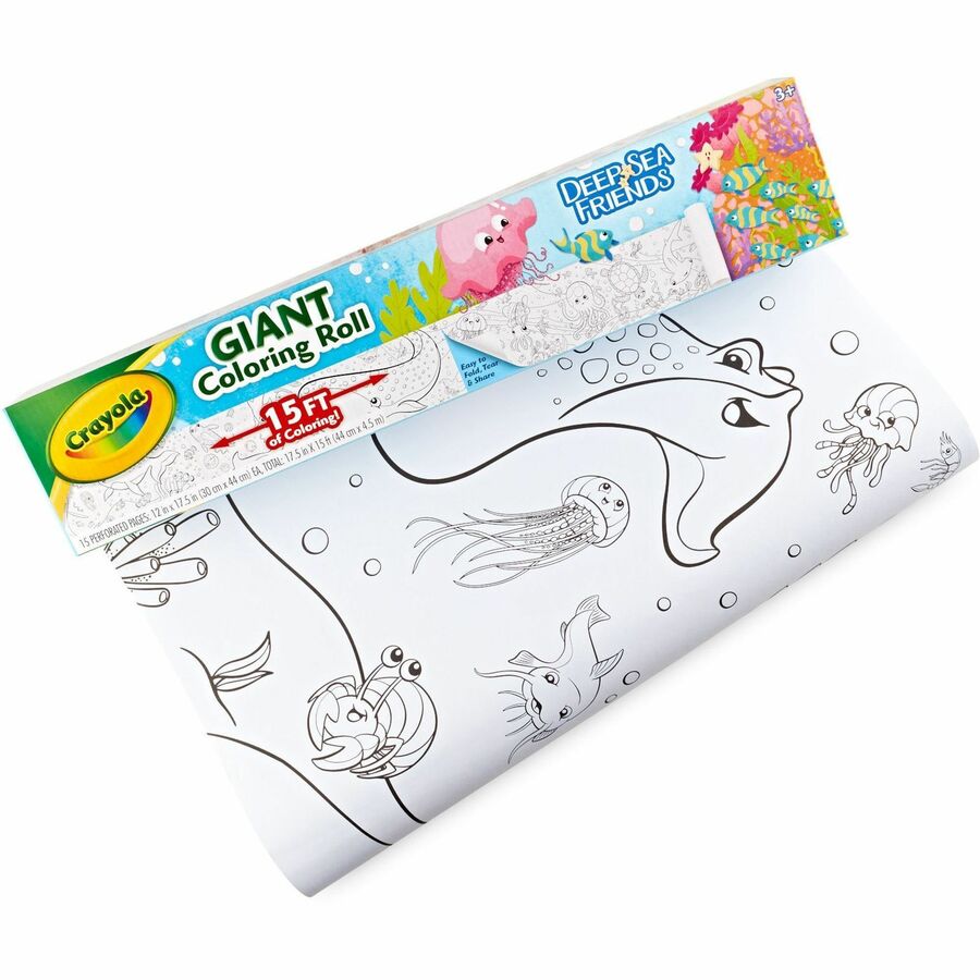 Crayola Deep Sea Friends Giant Coloring Roll