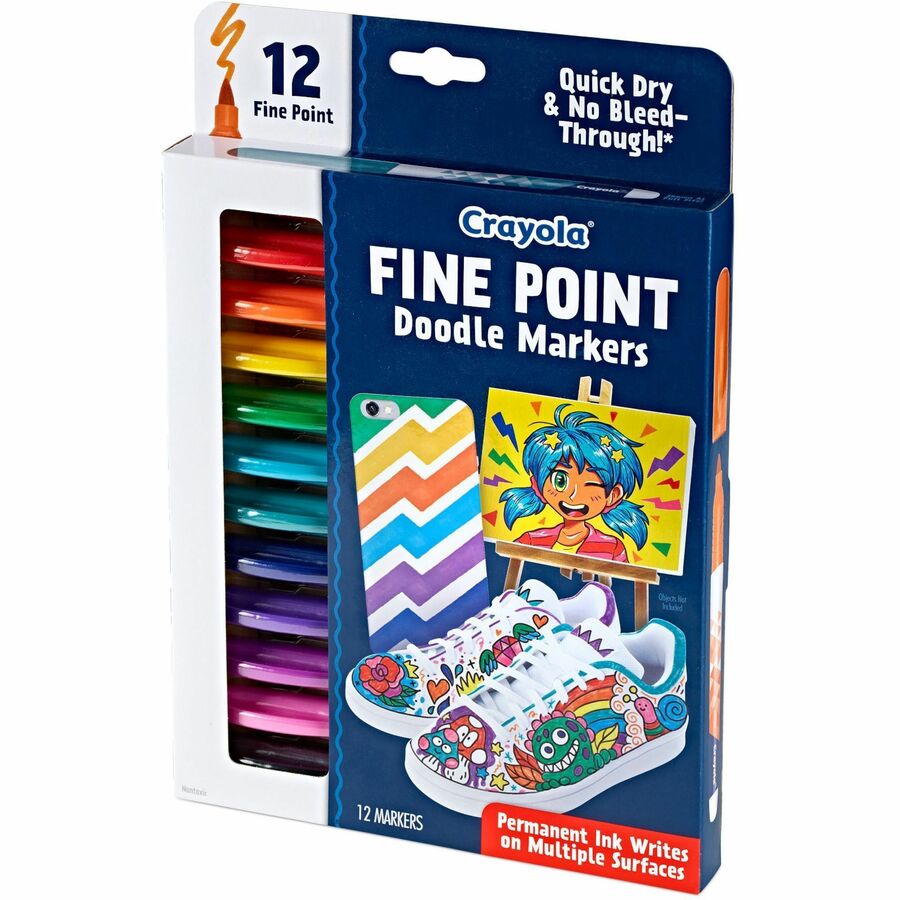 Crayola Doodle Markers, Fine Point, Multicolor Ink, 1 Pack