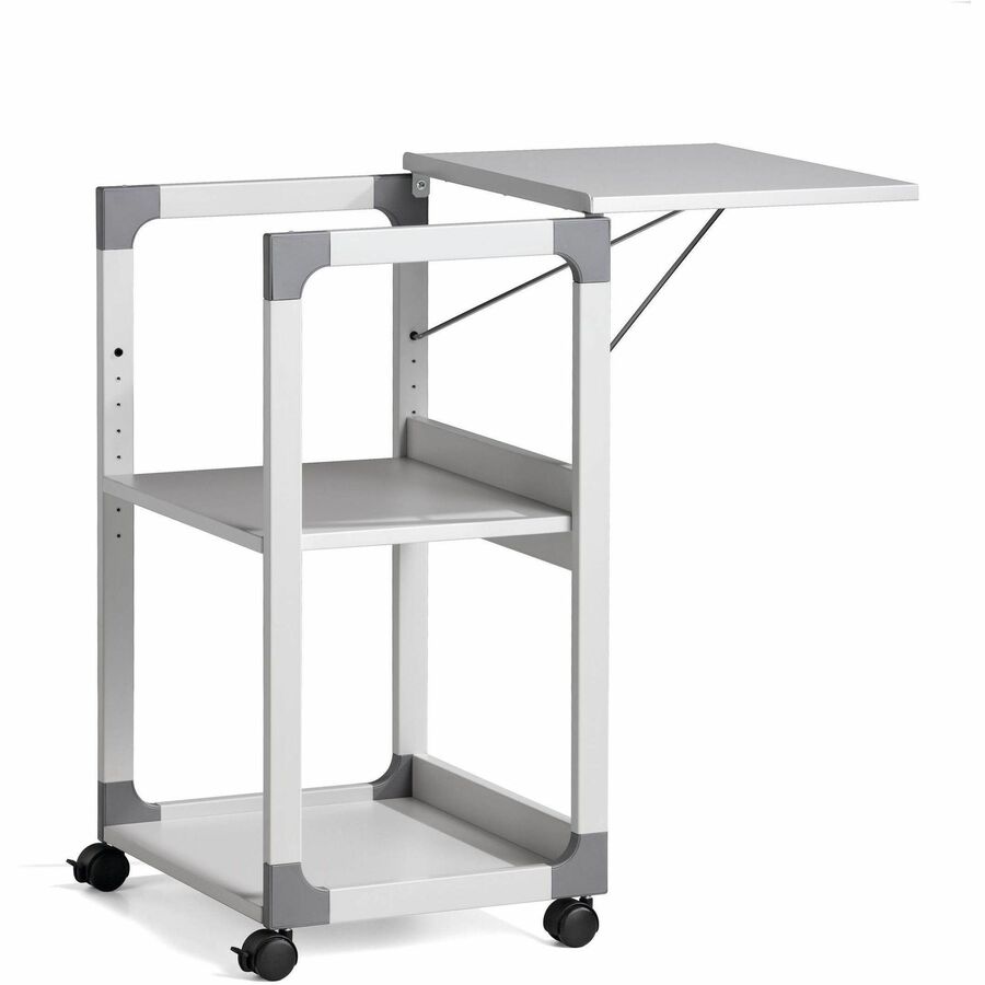 3 x Shelf(ves) - 34.72" Height x 20" Width x 17.01" Depth - Metal, Plastic, Fiberglass, Resin, Steel - Gray