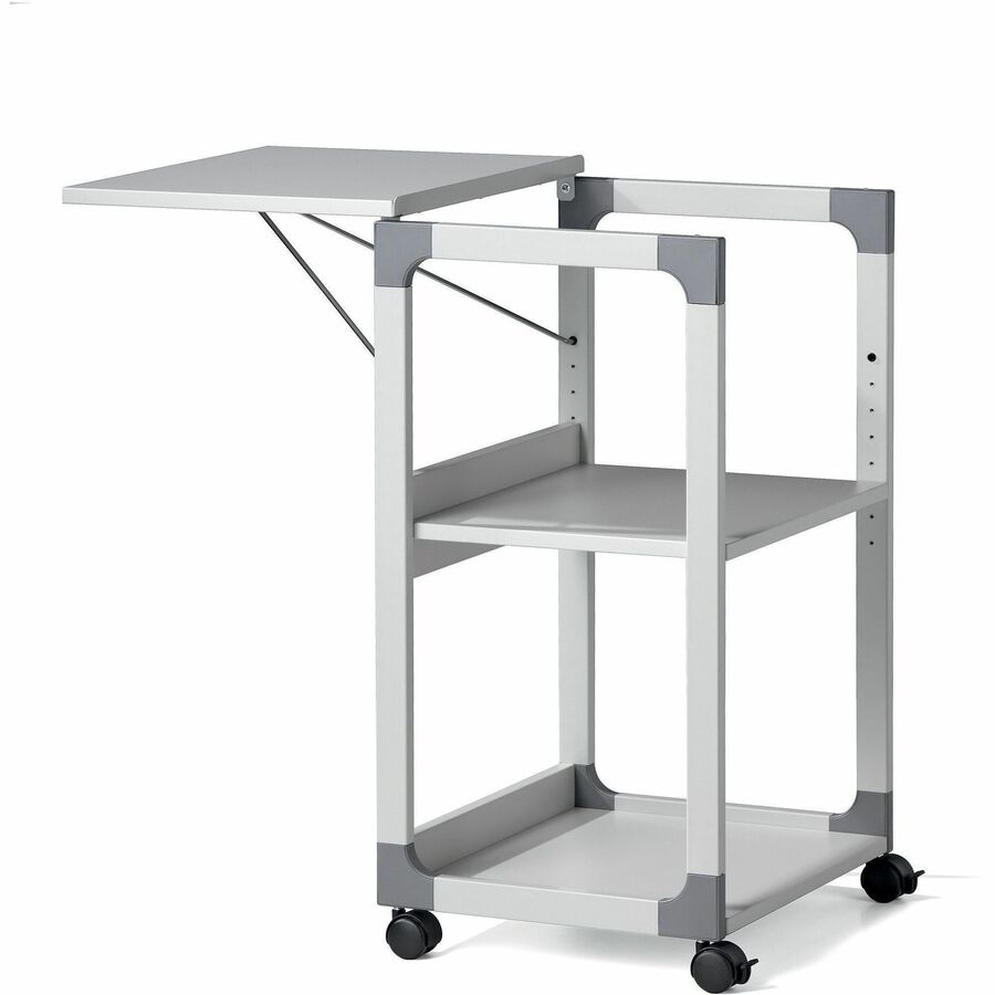 3 x Shelf(ves) - 34.72" Height x 20" Width x 17.01" Depth - Metal, Plastic, Fiberglass, Resin, Steel - Gray