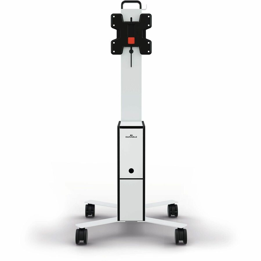 3 Shelf - 39.68 lb Load Capacity - 4 Casters - High Density Fiberboard (HDF) - 22.52" Width x 22.60" Depth x 50.87" Height - Aluminum Frame - White - 1 Each