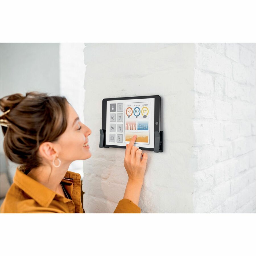 DURABLE VISIOCLIP Wall Mount for Tablet, Smartphone - Charcoal Gray