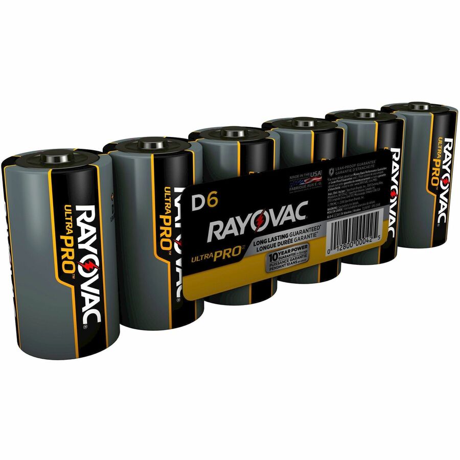 Rayovac Ultra Pro D Alkaline Batteries, 6 Pack